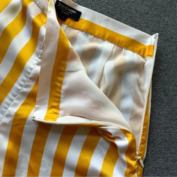 Juicy Couture Yellow & White Striped High Waist Shorts Size 6 - Picture 2 of 7